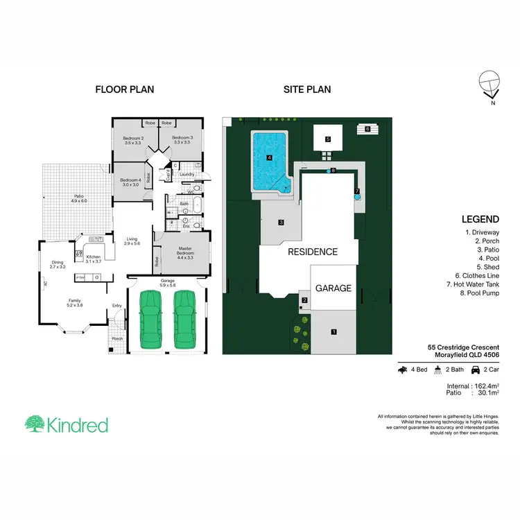 Floorplan of Homely house listing, 55 Crestridge Crescent, Morayfield QLD 4506