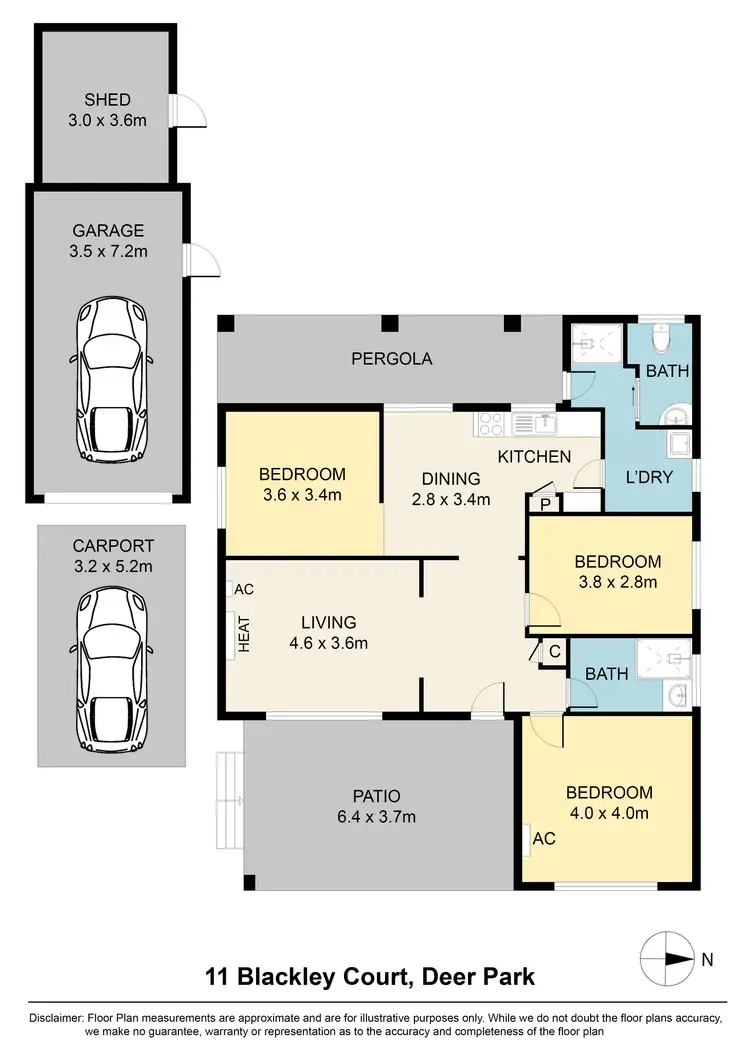 Floorplan of Homely house listing, 11 Blackley Court, Deer Park VIC 3023