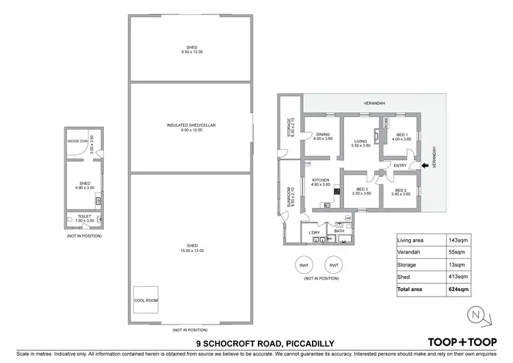 Floorplan of Homely house listing, 9 Schocroft Road, Piccadilly SA 5151