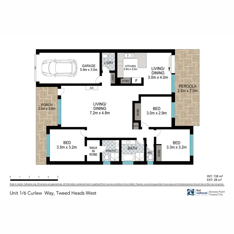 Floorplan of Homely semi-detached listing, 1/6 Curlew Way, Tweed Heads West NSW 2485