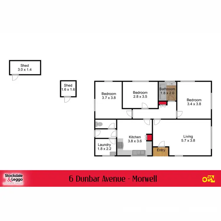 Floorplan of Homely house listing, 6 Dunbar Avenue, Morwell VIC 3840