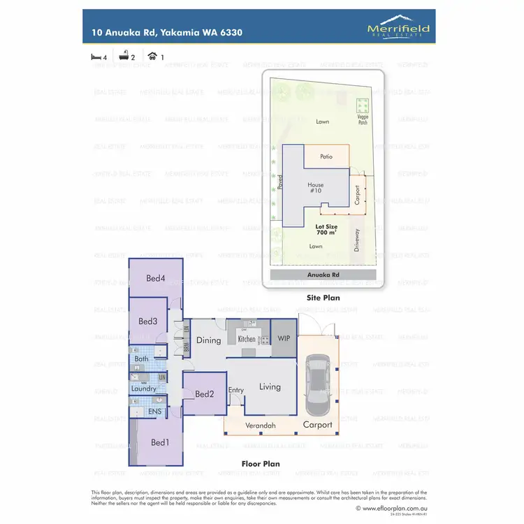 Floorplan of Homely house listing, 10 Anuaka Road, Yakamia WA 6330