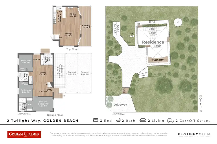 Floorplan of Homely house listing, 2 Twilight Way, Golden Beach VIC 3851