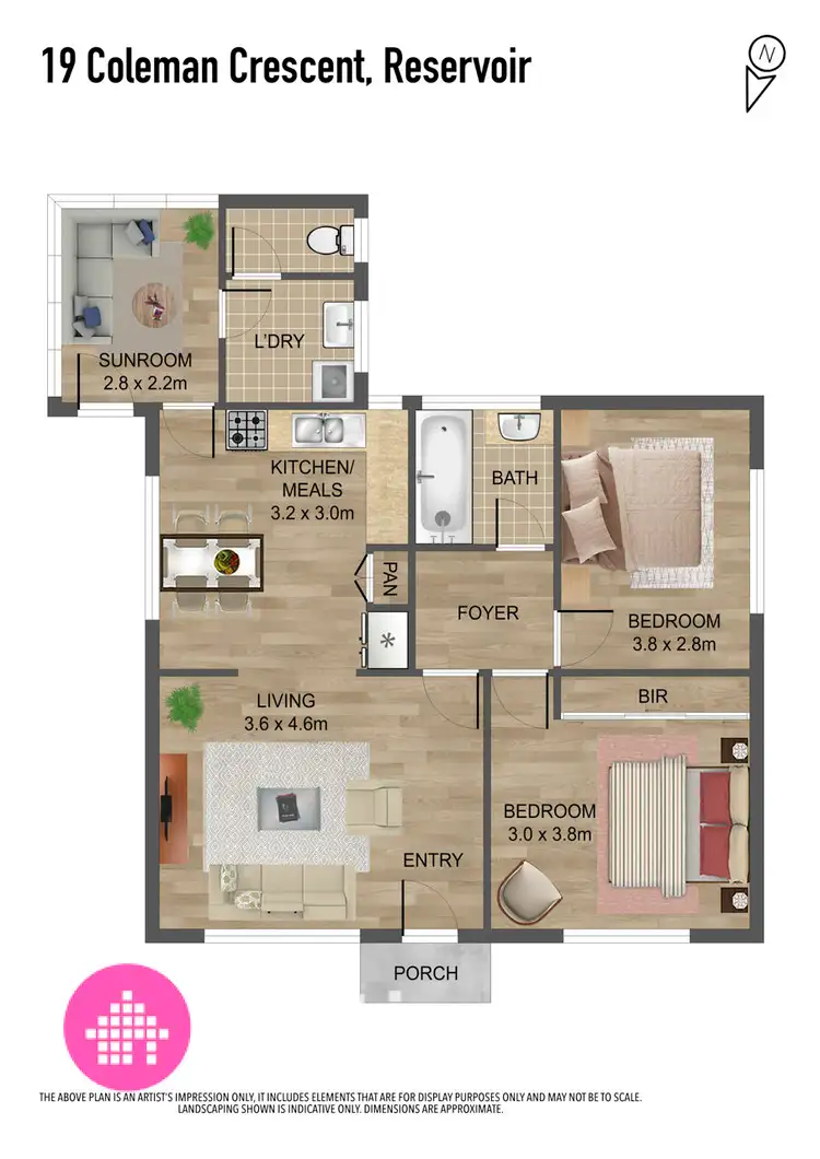 Floorplan of Homely unit listing, 19 Coleman Crescent, Reservoir VIC 3073