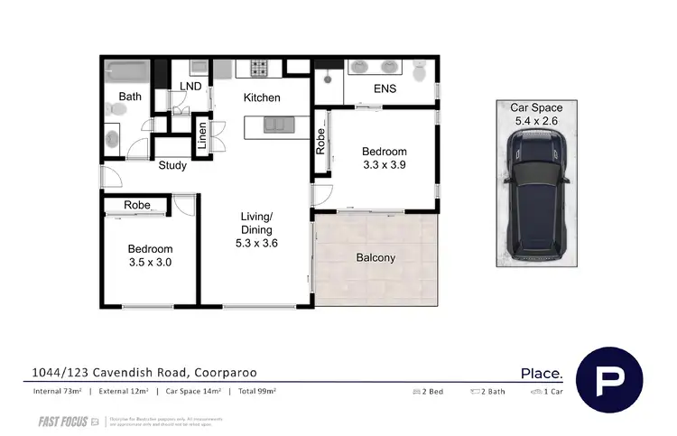 Floorplan of Homely unit listing, 1044/123 Cavendish Road, Coorparoo QLD 4151