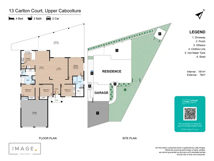 Floorplan of Homely house listing, 13 Carlton Court, Upper Caboolture QLD 4510