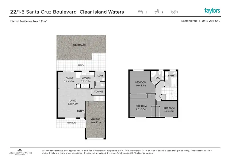 Floorplan of Homely townhouse listing, 22/1-5 Santa Cruz Boulevard, Clear Island Waters QLD 4226
