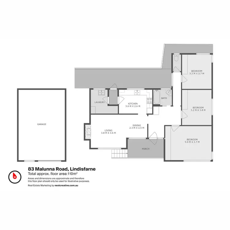 Floorplan of Homely house listing, 83 Malunna Road, Lindisfarne TAS 7015