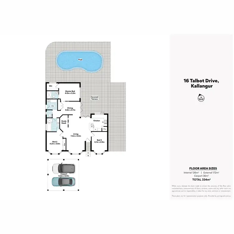 Floorplan of Homely house listing, 16 Talbot Drive, Kallangur QLD 4503