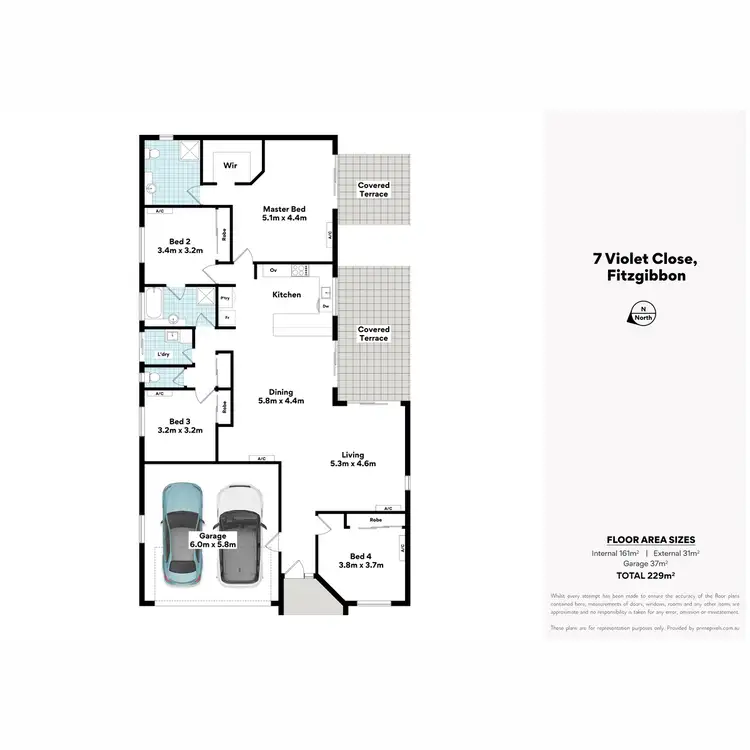 Floorplan of Homely house listing, 7 Violet Close, Fitzgibbon QLD 4018