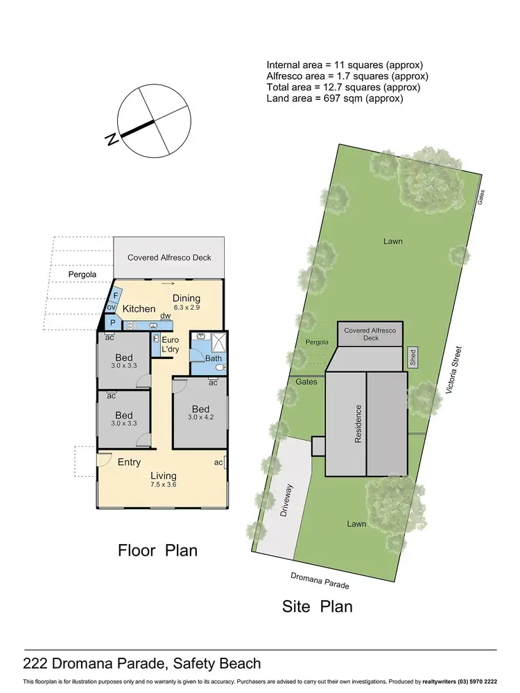 Floorplan of Homely house listing, 222 Dromana Parade, Safety Beach VIC 3936