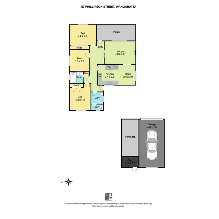 Floorplan of Homely house listing, 57 Phillipson Street, Wangaratta VIC 3677