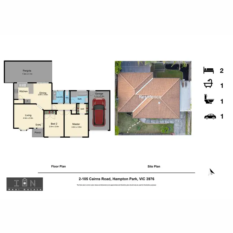 Floorplan of Homely unit listing, 2/105 Cairns Road, Hampton Park VIC 3976
