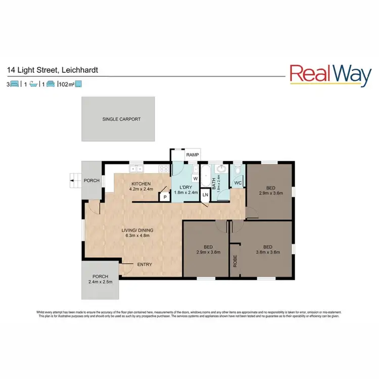 Floorplan of Homely house listing, 14 Light Street, Leichhardt QLD 4305