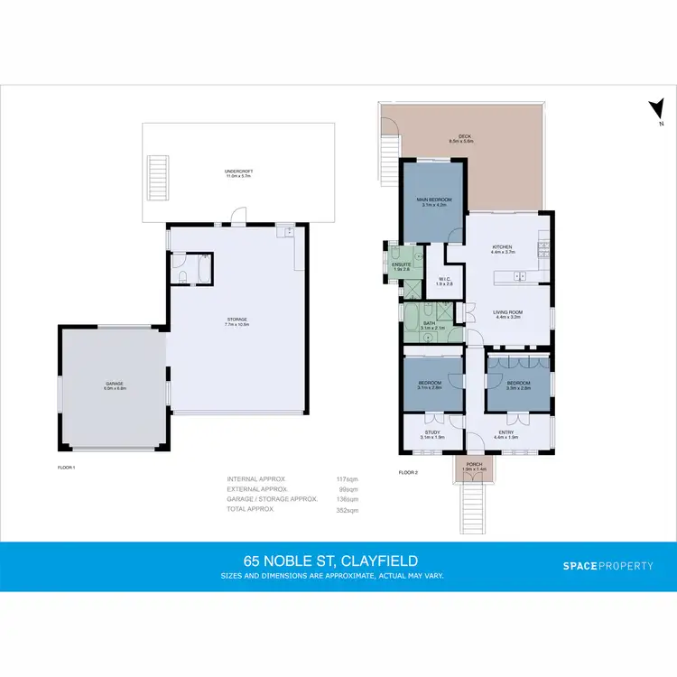 Floorplan of Homely house listing, 65 Noble Street, Clayfield QLD 4011