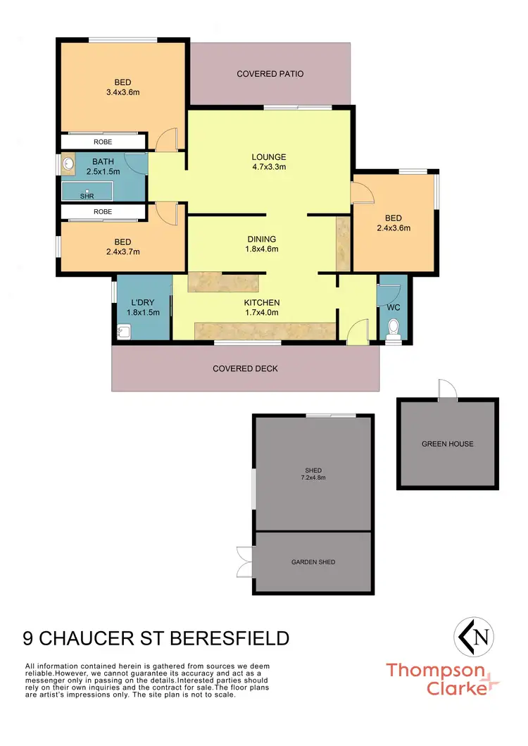 Floorplan of Homely house listing, 9 Chaucer Street, Beresfield NSW 2322