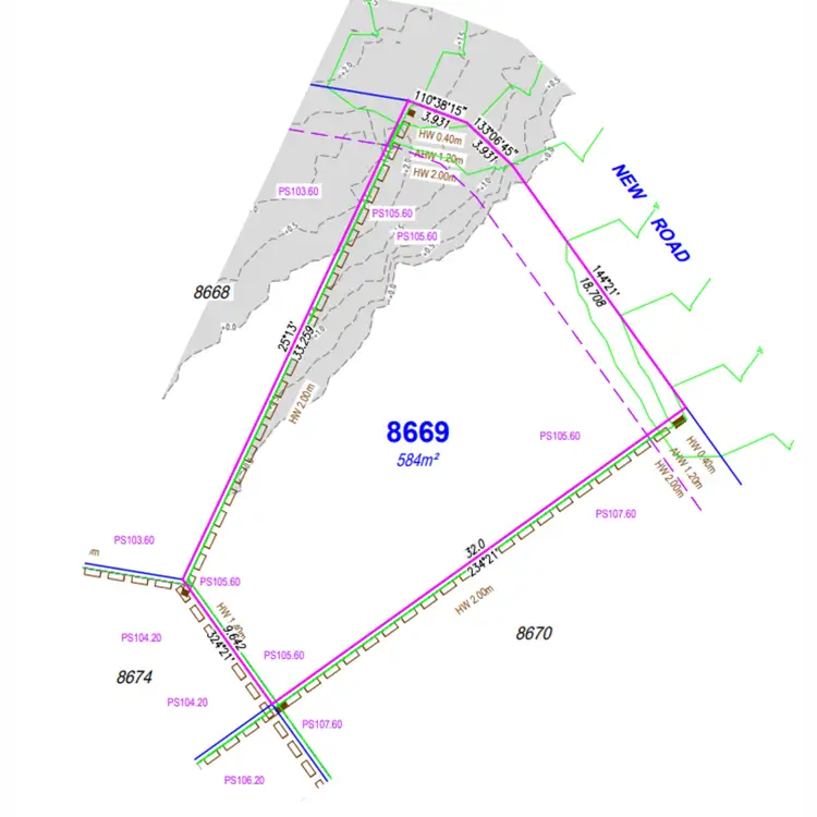 Floorplan of Homely land listing, LOT 8669, 6 Heavitree Street, Spring Mountain QLD 4300