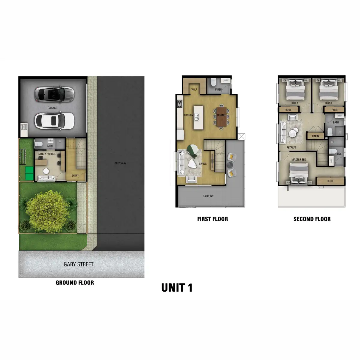 Floorplan of Homely townhouse listing, 1/14 Gary Street, Morningside QLD 4170