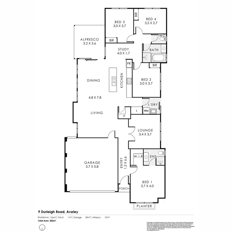 Floorplan of Homely house listing, 9 Durleigh Road, Aveley WA 6069