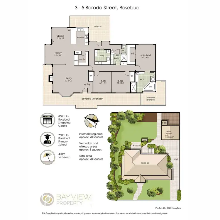 Floorplan of Homely house listing, 3-5 Baroda Street, Rosebud VIC 3939