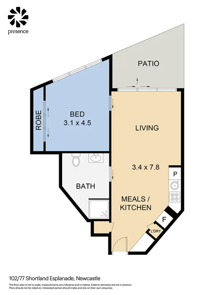 Floorplan of Homely apartment listing, 102/77 Shortland Esplanade, Newcastle NSW 2300