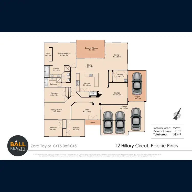 Floorplan of Homely house listing, 12 Hillary Circuit, Pacific Pines QLD 4211