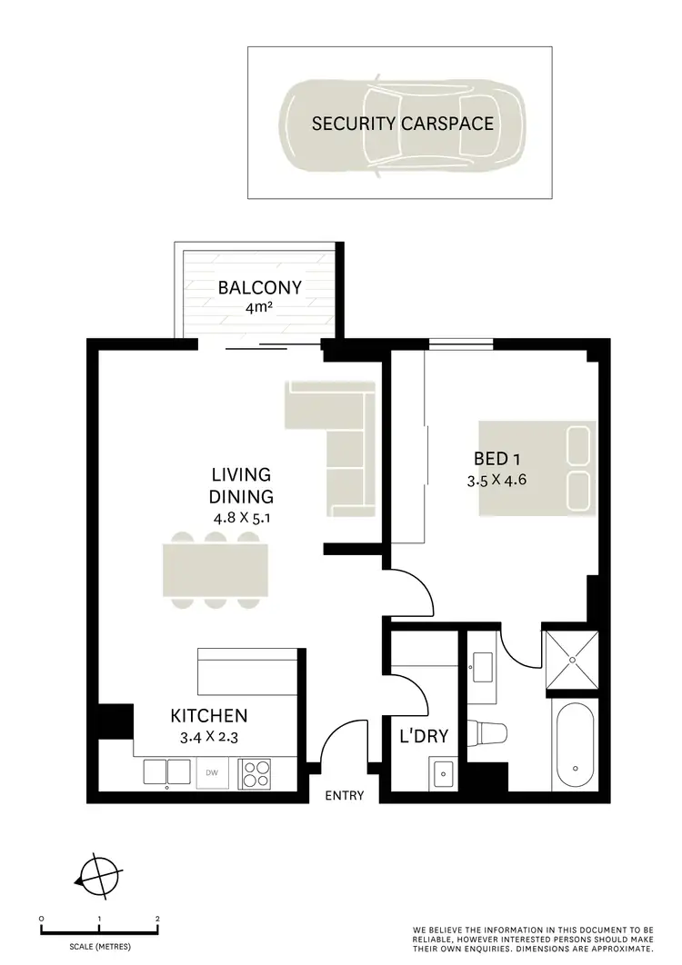 Floorplan of Homely apartment listing, 509C/6-8 Crescent Street, Redfern NSW 2016