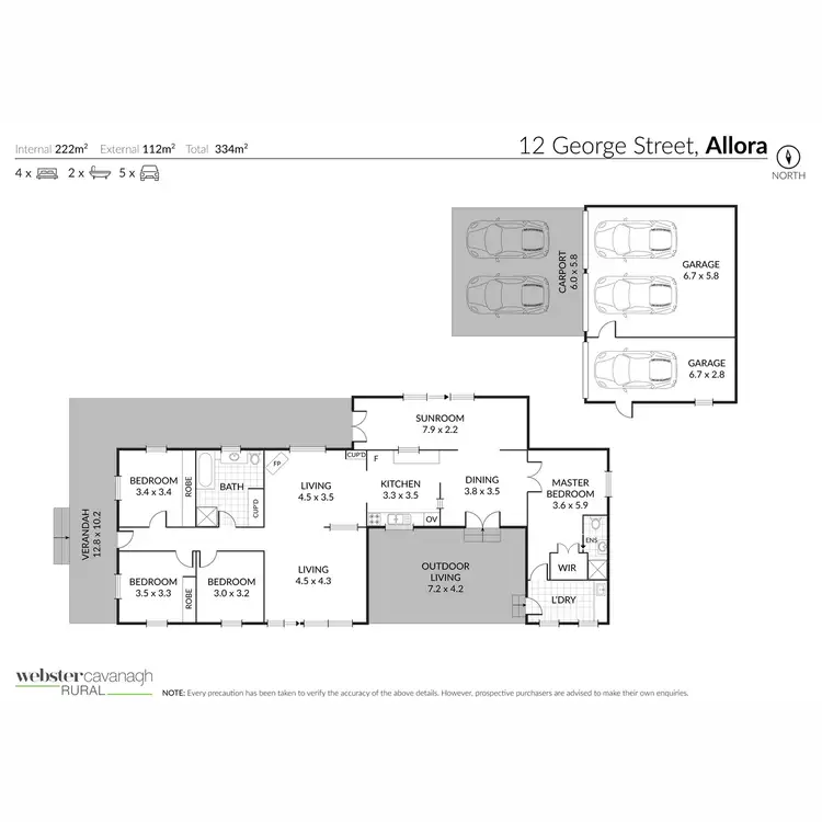 Floorplan of Homely house listing, 12 George Street, Allora QLD 4362