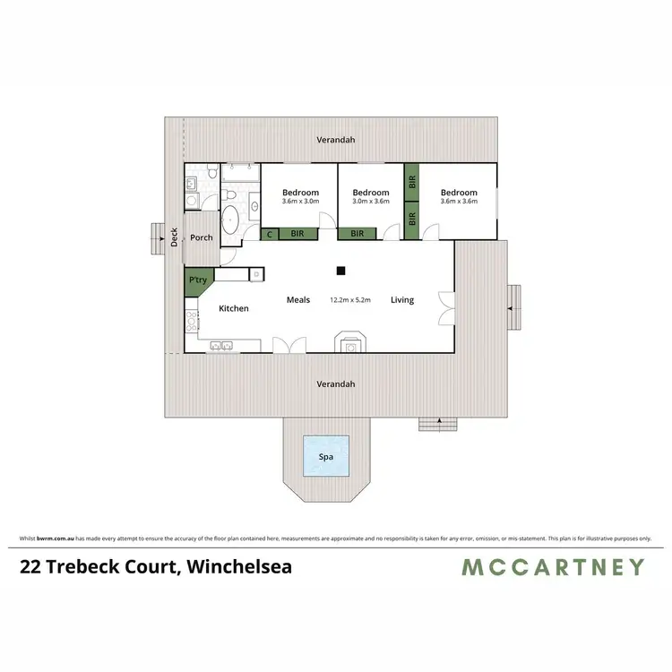 Floorplan of Homely house listing, 22 Trebeck Court, Winchelsea VIC 3241