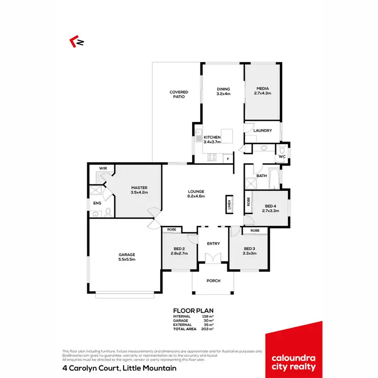 Floorplan of Homely house listing, 4 Carolyn Court, Little Mountain QLD 4551