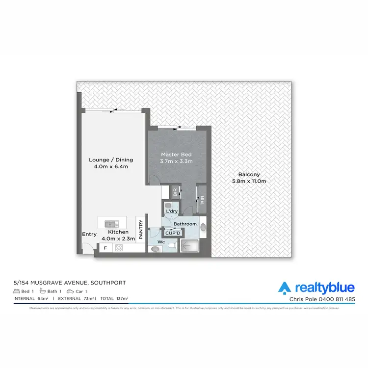 Floorplan of Homely apartment listing, 5/154 Musgrave Avenue, Southport QLD 4215