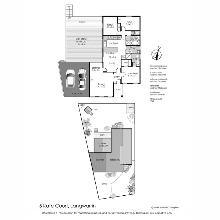 Floorplan of Homely house listing, 5 Kate Court, Langwarrin VIC 3910