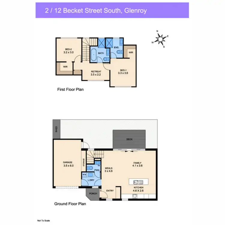 Floorplan of Homely townhouse listing, 2/12 Becket Street South, Glenroy VIC 3046