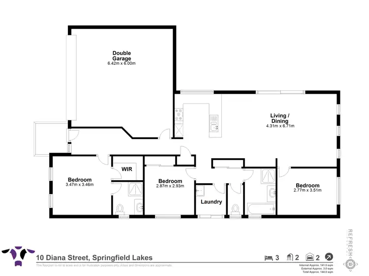 Floorplan of Homely house listing, 10 Diana Street, Springfield Lakes QLD 4300