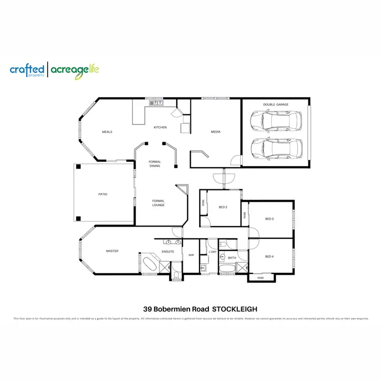 Floorplan of Homely rural property listing, 39 Bobermien Road, Stockleigh QLD 4280
