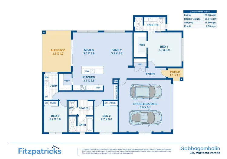 Floorplan of Homely unit listing, 224 Muttama Parade, Gobbagombalin NSW 2650