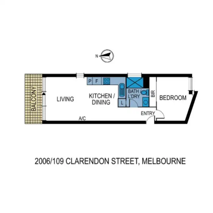 Floorplan of Homely apartment listing, 1606/109 Clarendon Street, Southbank VIC 3006