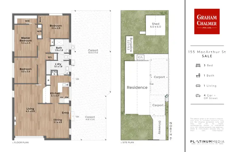 Floorplan of Homely house listing, 155 Macarthur Street, Sale VIC 3850