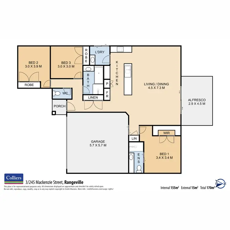Floorplan of Homely unit listing, 3/245a Mackenzie Street, Centenary Heights QLD 4350