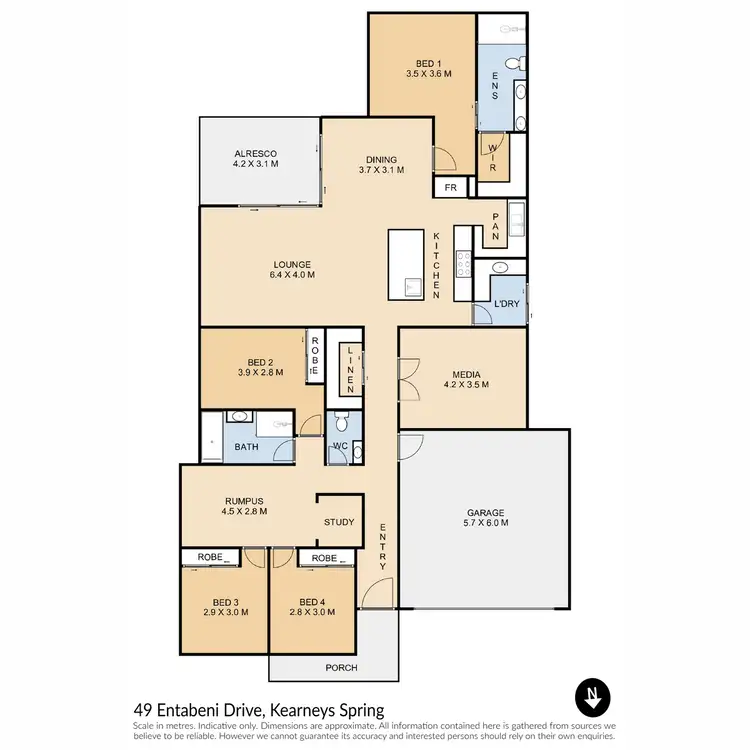 Floorplan of Homely house listing, 49 Entabeni Drive, Kearneys Spring QLD 4350