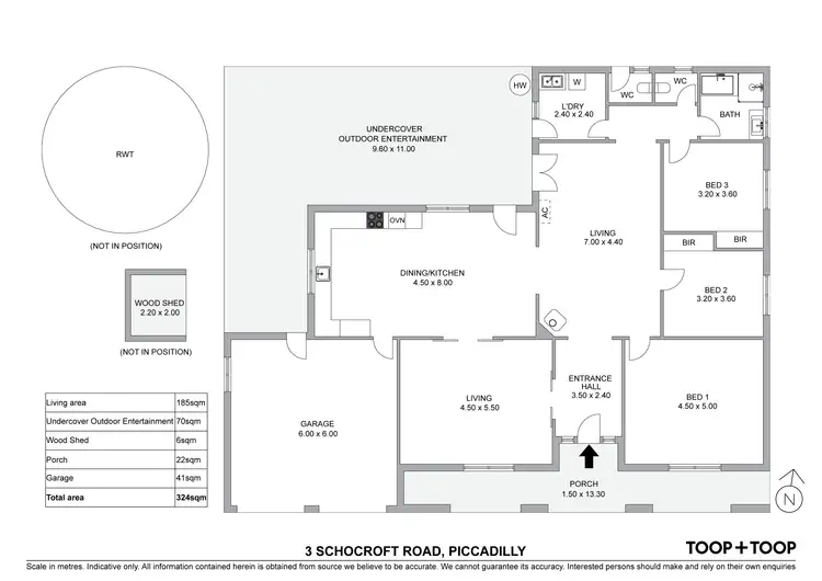 Floorplan of Homely rural property listing, 3 Schocroft Road, Piccadilly SA 5151