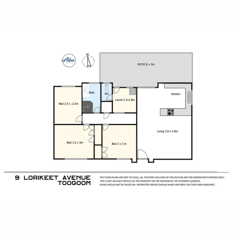 Floorplan of Homely house listing, 9 Lorikeet Avenue, Toogoom QLD 4655