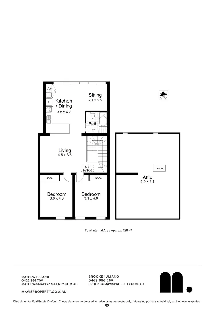 Floorplan of Homely apartment listing, 2/42 Tyrrell Street, The Hill NSW 2300