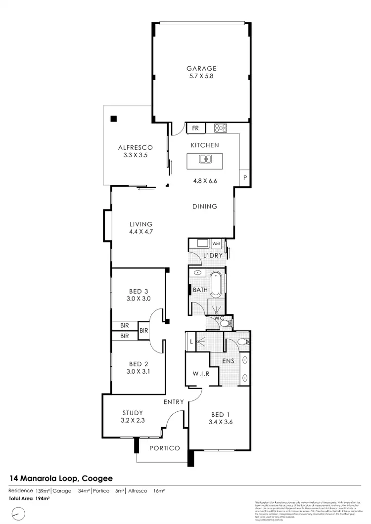 Floorplan of Homely house listing, 14 Manarola Loop, Coogee WA 6166