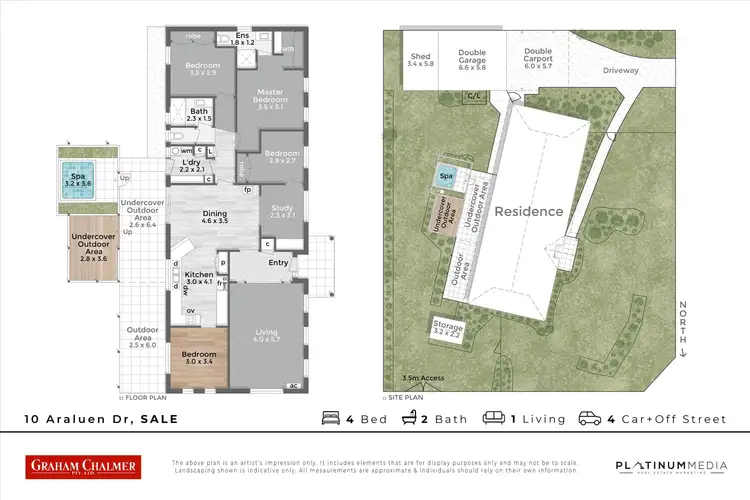Floorplan of Homely house listing, 10 Araluen Drive, Sale VIC 3850