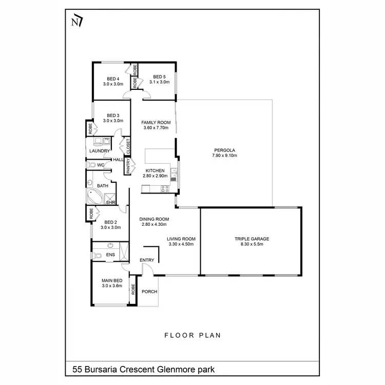 Floorplan of Homely house listing, 55 Bursaria Crescent, Glenmore Park NSW 2745