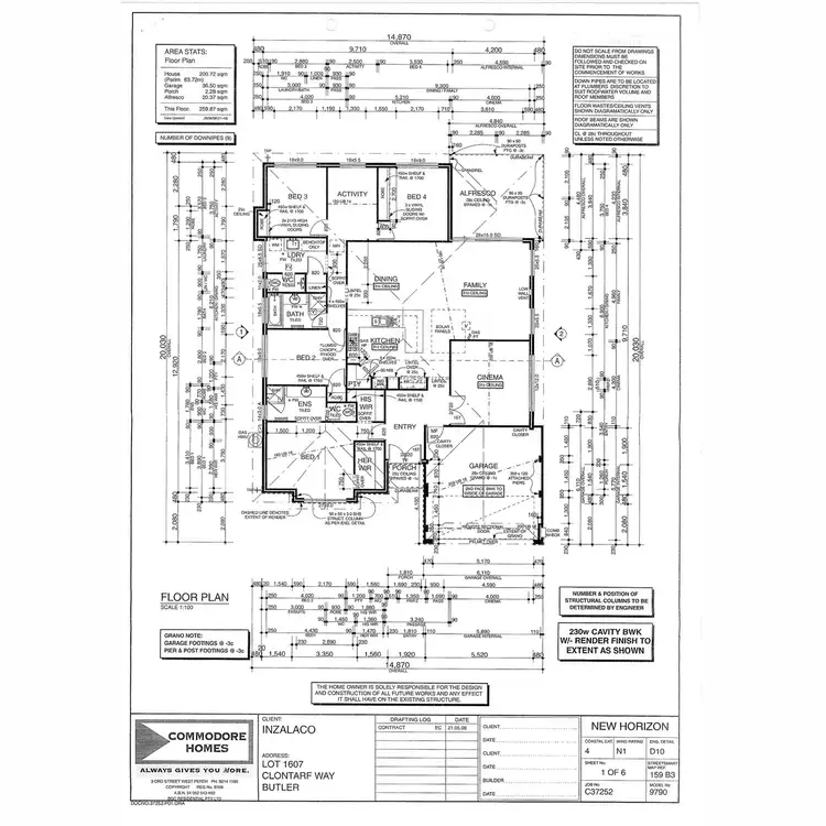 Floorplan of Homely house listing, 19 Clontarf Way, Butler WA 6036
