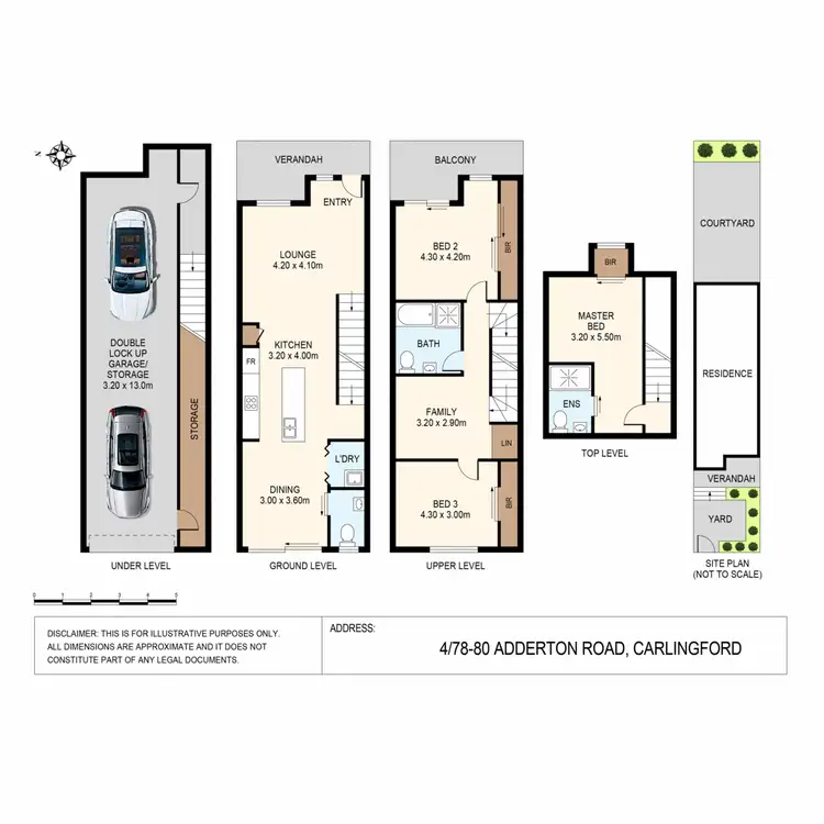 Floorplan of Homely townhouse listing, 4/78-80 Adderton Road, Carlingford NSW 2118