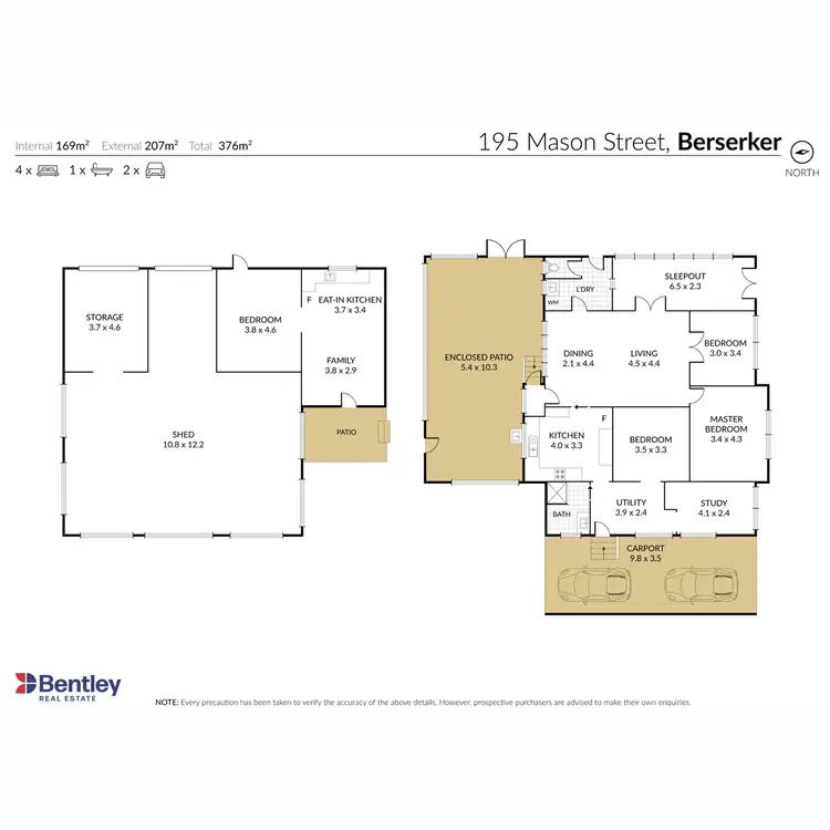 Floorplan of Homely house listing, 195 Mason Street, Berserker QLD 4701