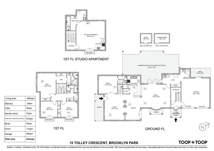 Floorplan of Homely house listing, 15 Tolley Crescent, Brooklyn Park SA 5032